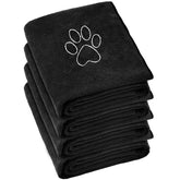 Chumia dog towels paw embroidery closeup for durable post-bath care