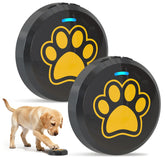 ChunHee dog bells outside side view showing yellow training guide for quick potty training.