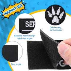 Chunyin service dog patches in multiple sizes fit vests and collars