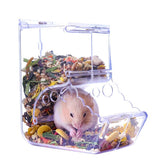 CHUQIANTONG hamster feeder—transparent top view for easy refill access.
