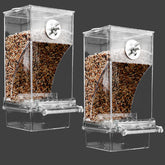 Chuyouan No Mess Bird Feeder front view with transparent acrylic for easy seed level monitoring