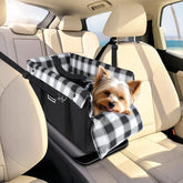 CHZUOBER center-console dog car seat shown in a car interior for small dogs