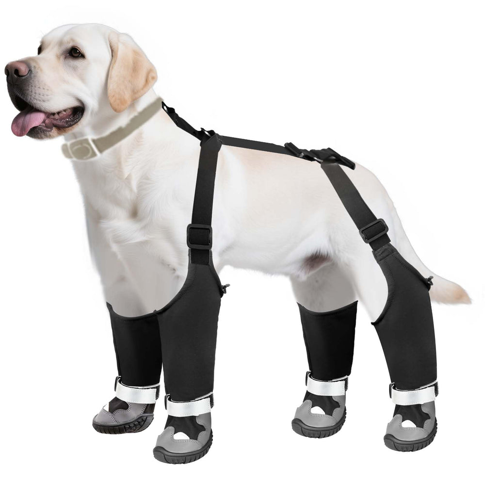 CHZUOBER dog suspender boots fleece lining interior for warmth in cold weather