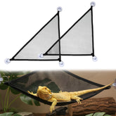 CIATBYYJ Bearded Dragon Hammock triangle setup for secure lounging in terrarium