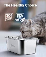 Ciays cat water fountain quiet pump reduces noise for peaceful nights
