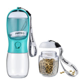 Botella Cibaabo para perros con contenedor de comida 300 ml, ideal para paseos.