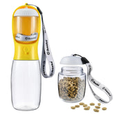 Cibaabo botellas para perros con contenedor de alimentos compacto, ideal para salidas diarias.