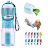 Cibaabo dog water bottle with food container ready for on-the-go hydration and snacks.