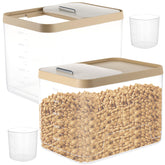CIEOVO 2-pack airtight dog food bin with 10lb capacity, clear body for quick checks.
