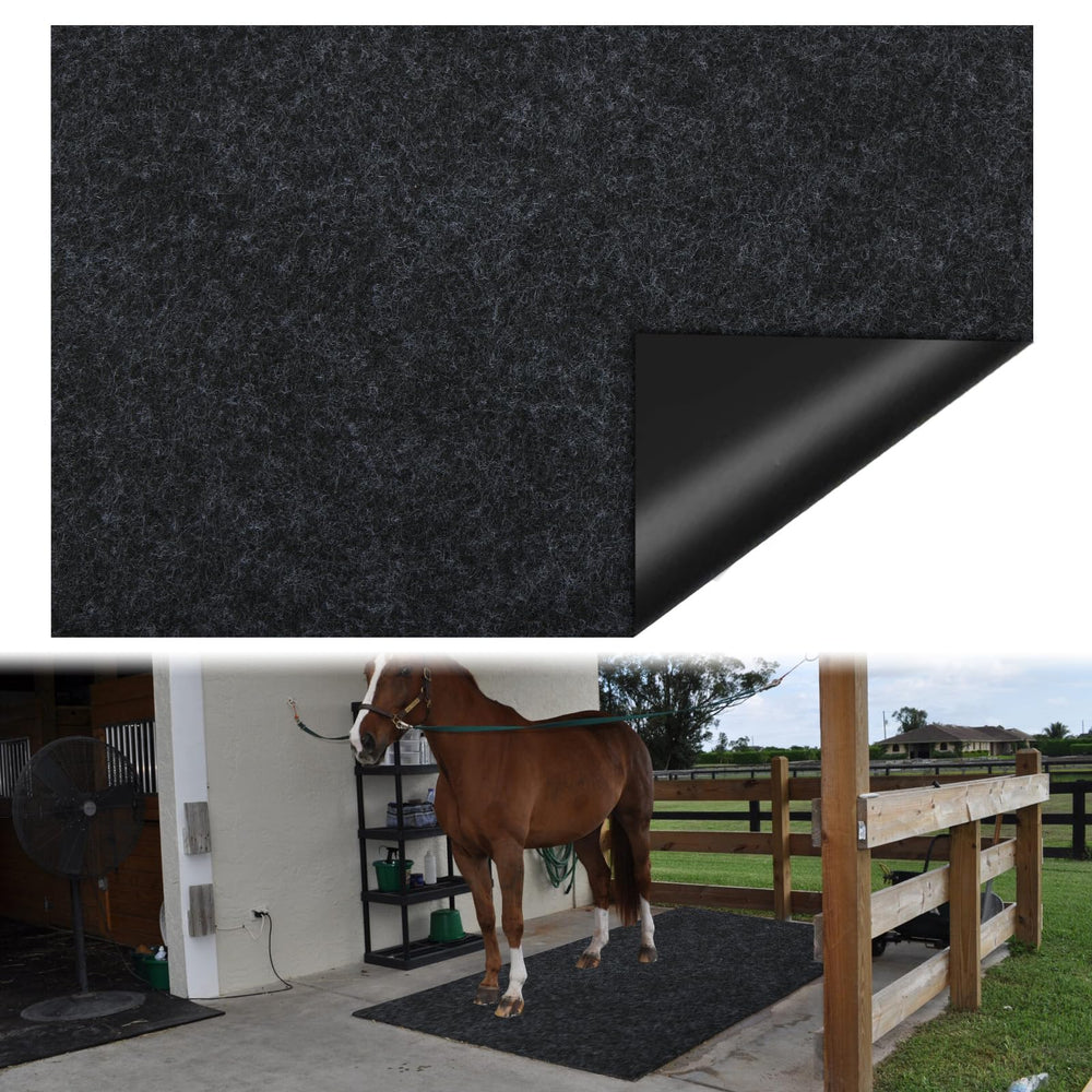 Estera para establo CIEOVO 4x6 ft, diseño general y estable para caballos.