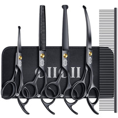 CIICII dog grooming scissors set: ergonomic grip for comfortable home grooming