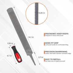Ciltlurk hoof rasp ergonomic handle close-up with textured grip for comfort