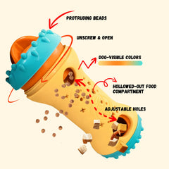 Cimolea Dog Puzzle Toy sniff-hole focus boosts curiosity during treat discovery.