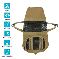 Cinf cat nail clipping bag rear zippers enable easy paw access