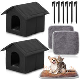 Cinnvoice outdoor cat shelter waterproof shell keeps pets dry during rain and snow.