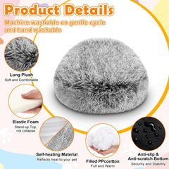 Cinnvoice self-warming pet bed with non-slip base stays put