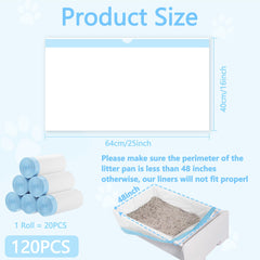 CIOKIT litter pan liner with drawstring closure for easy removal and odor control.