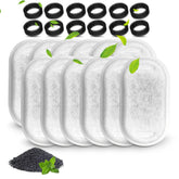 Cirfifth cat water fountain filters 3-layer filtration reduces hair and impurities for cleaner drinking water
