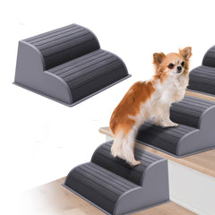 CiWiVOKi 2-Step Modular Dog Ramp assembled for safe indoor stairs