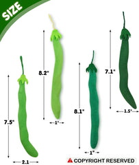 CiyvoLyeen catnip toy green bean kicker with soft fabric for interactive kitten play.