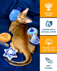 CiyvoLyeen Hanukkah sufganiyah catnip toy close-up sparks curious play