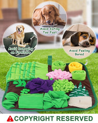 CiyvoLyeen snuffle mat succulent design closeup highlights soft fleece texture for comfort.