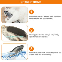 CKFPS Flopping Fish toy USB rechargeable battery for convenient power