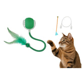 CKFPS Interactive Cat Toy Ball Green front view for indoor play and engagement.