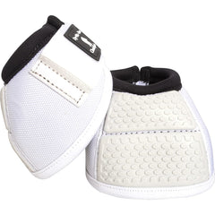 Classic Equine Flexion No-Turn Bell Boots M White with water-repellent DynoHyde cover for durable protection