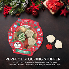 Claudia's Canine Bakery Santa Paws bone-shaped cookie image for holiday dog snack