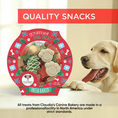 Claudia's Canine Bakery Santa Paws Christmas-tree cookies image adds playful holiday celebration