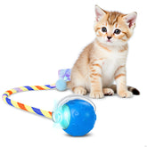 Clawped interactive cat ball toy dynamic roll demonstrates automated motion for energetic play.