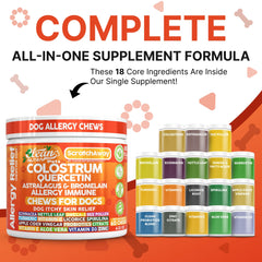 Clean Nutraceuticals dog itch relief chews bottle showcasing salmon oil boost for skin and coat