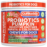 Clean Nutraceuticals dog probiotic soft chews beef flavor for digestive comfort
