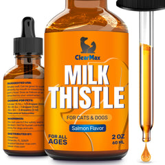 Clear Max Milk Thistle dog bottle supports liver function for dogs