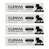 CLENVIA horse paste apple flavored syringe with clear dosing marks for accurate administration.