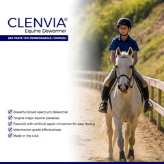 CLENVIA horse paste dose markings close-up for stress-free administration and predictable treatment