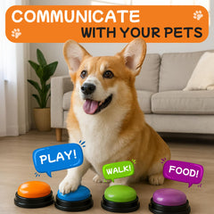 Clever Pets dog buttons recordable voice demonstrates faster learning and familiar phrasing.