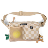 Cleverpup dog walk bag crossbody view for hands free convenience