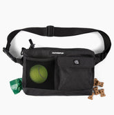 Cleverpup dog walk sling bag Graphite in full view for hands-free outings