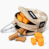 Cleverpup Snackpack checkerboard front view — easy-access treats on walks