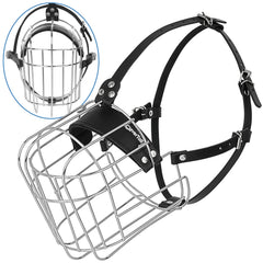 CleverTail XL muzzle basket detail highlights sturdy steel and premium materials.