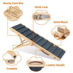 Clikuutory dog ramp features non-slip surface for safe climbs.