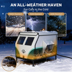 ClimbHope rv-style cat house interior with roomy lounging space