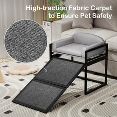 Clioran metal-frame pet stairs ensure durable support for active pets on furniture