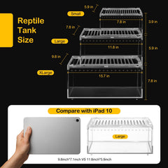 Clioran terrarium cross-ventilation top and side holes for stable humidity