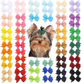 Clipband puppy bows 60pcs pack with pastel colors for outfits and photo shoots