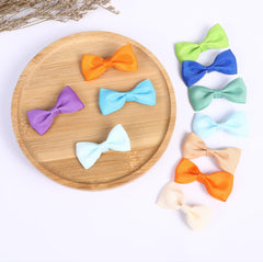 Clipband grooming bow worn during park outing with pets