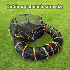 CLKHOWL cat tunnel linking setup expands play area for curious pets.