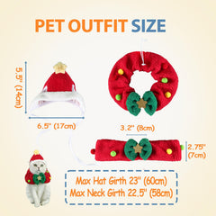 Clorvint wreath scarf features adjustable neck for cats and small dogs